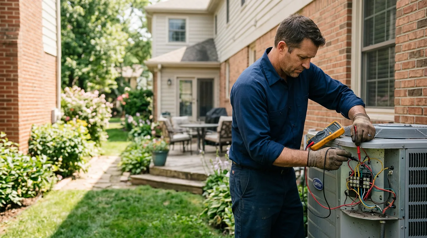 HVAC technician working near Newton Falls, NY